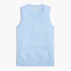 3 J. Crew Women’s Sweater Shell XL Heather Blue, White, Taupe Brown Sleeveless